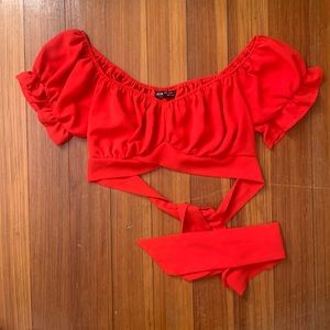Red Shein Crop Top